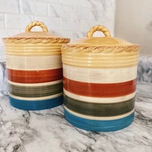 Artimino Tuscan Countryside Stripe Cookie Jars